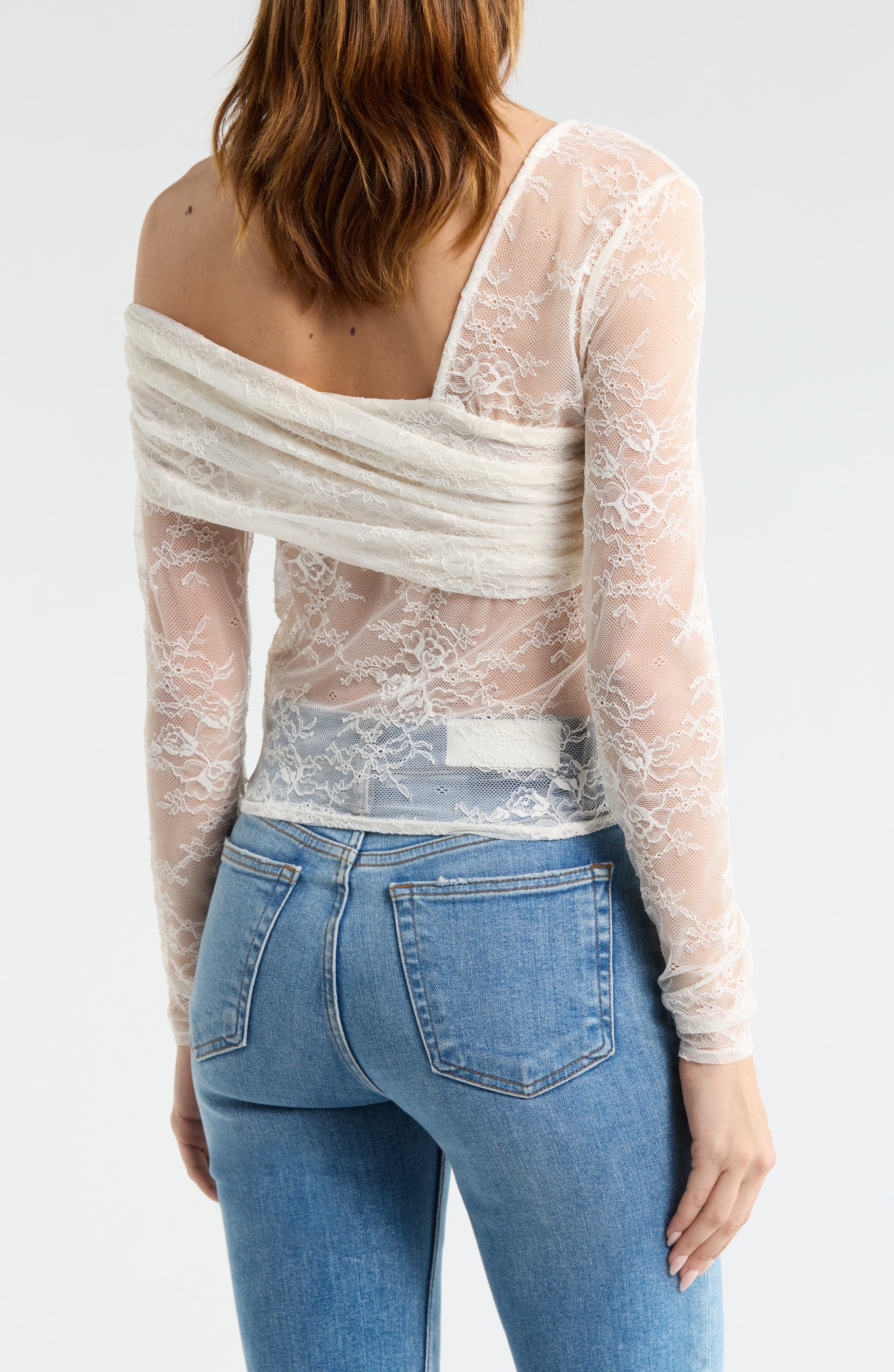 One Shoulder Lace Top - image 4