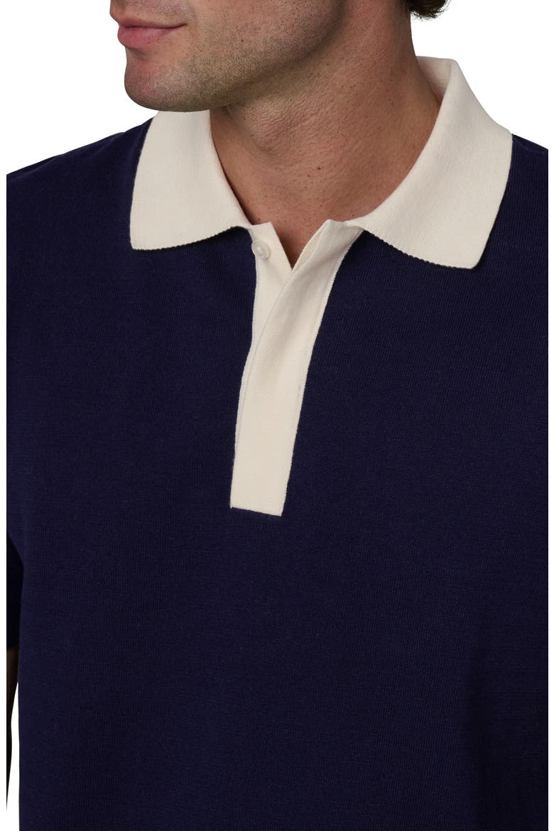 Contrast Collar Cotton Polo, Alternate, color, BARITONE BLUE