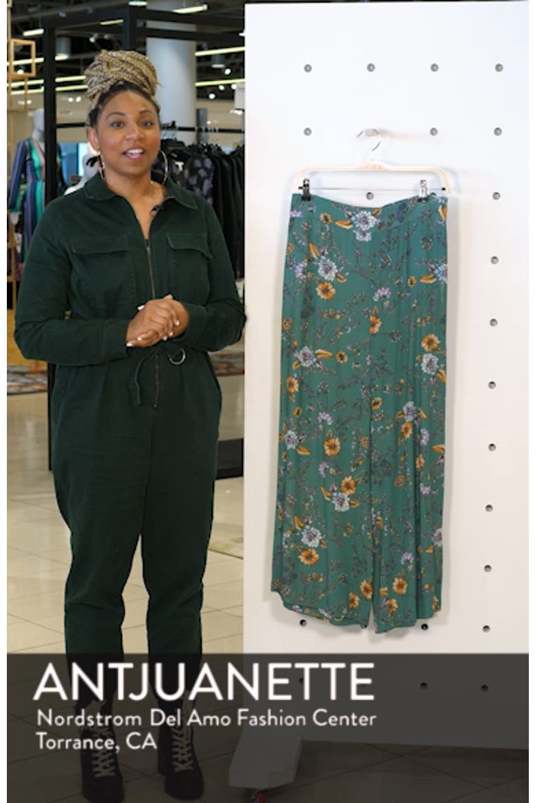 Pam Floral Smock Back Wide Leg Pants video