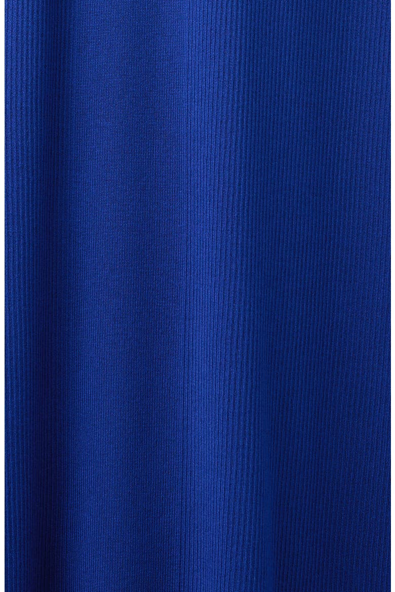 Rib Knit V-Neck Midi Dress, Alternate, color, BLUE
