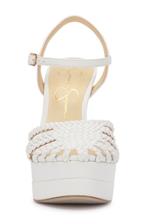 Jessica Simpson Inaia Basketweave Pump In Bright White