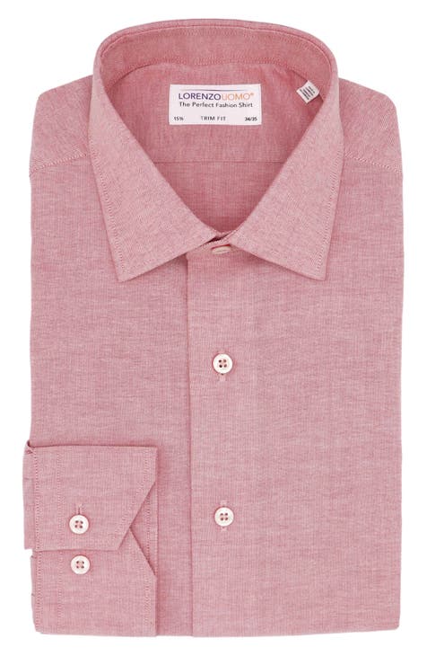 Solid Stretch Trim Fit Dress Shirt