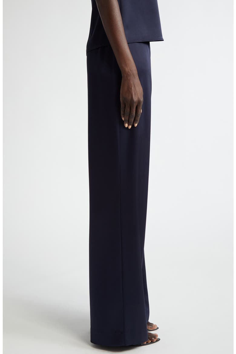 Kate Liquid Satin Pants, Alternate, color, MIDN MIDNIGHT