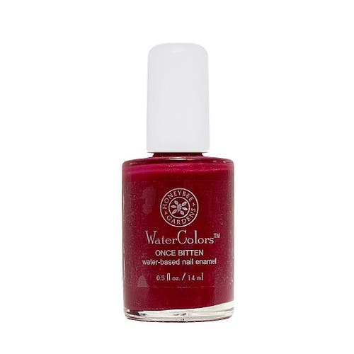 Honeybee Gardens Watercolors Nail Enamel In Bright Radish Red Shimmer