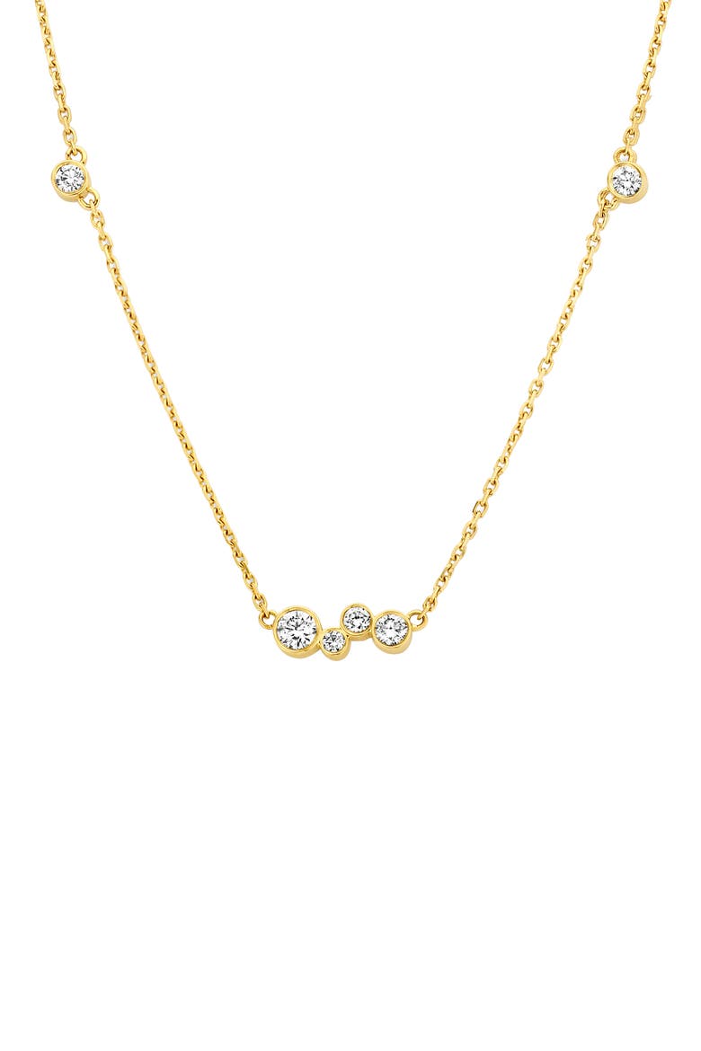 Luna Lab Created Diamond Necklace, Main, color, YELLOW