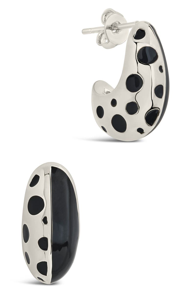 Sterling Forever Lisha Hoop Earrings, Main, color, 