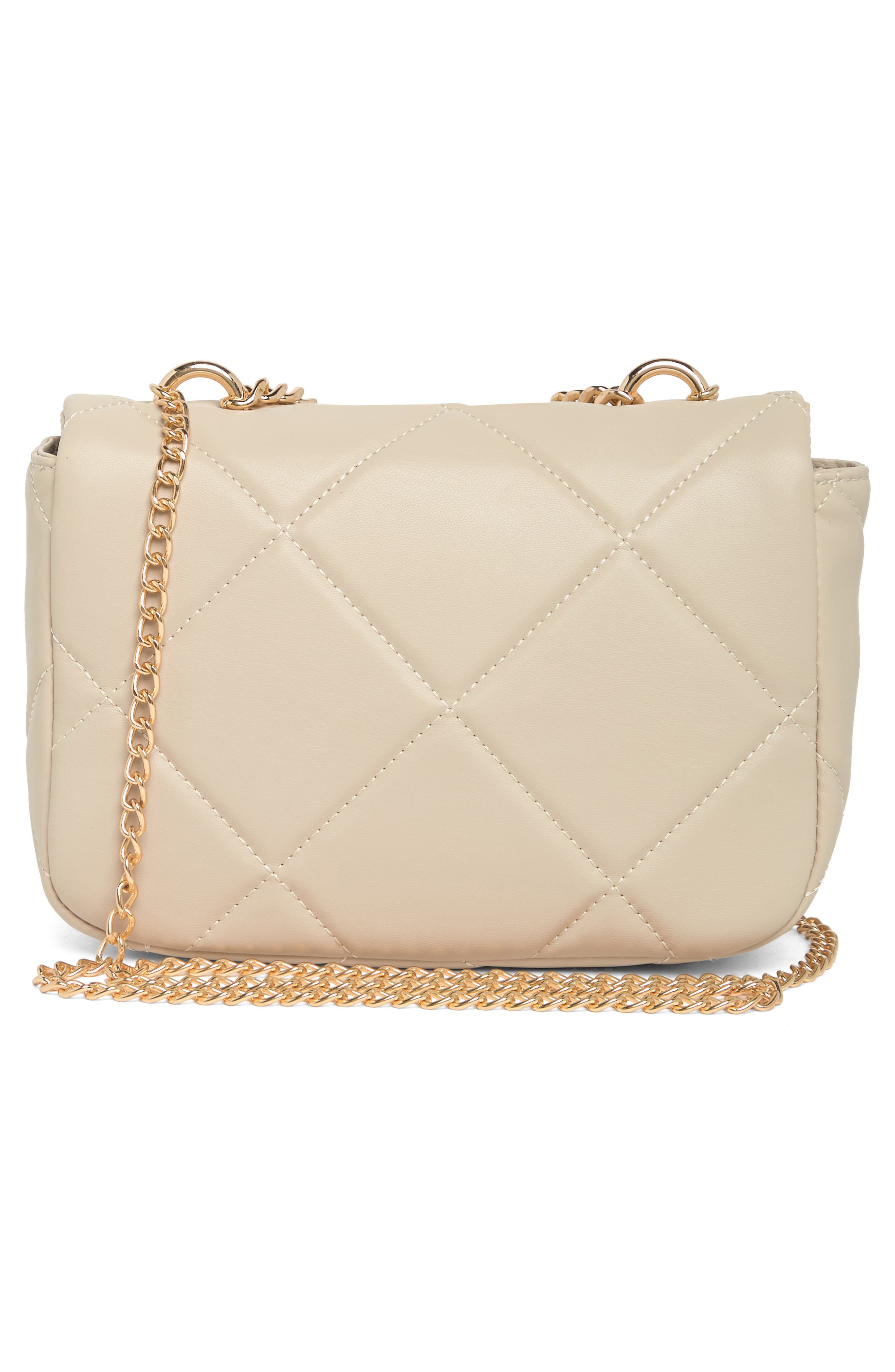 Badgley Mischka Collection Quilted Crossbody Bag, Alternate, color, Off White