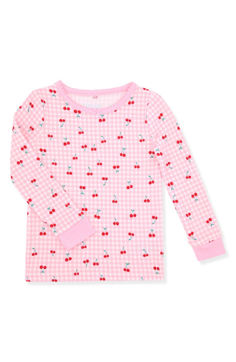 SLEEP ON IT Print Fitted Two-Piece Pajamas & Socks Set, Alternate, color, Pink