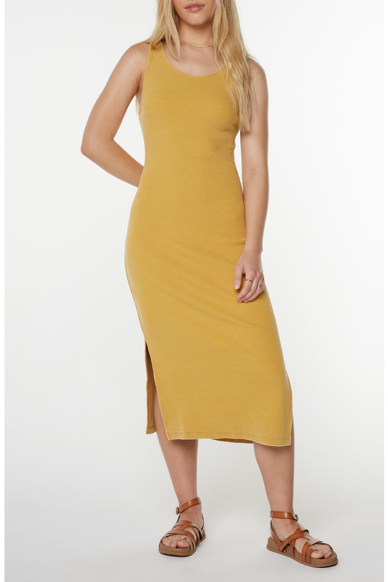 City Lights Tank Midi Dress, Main, color, AMBER GOLD