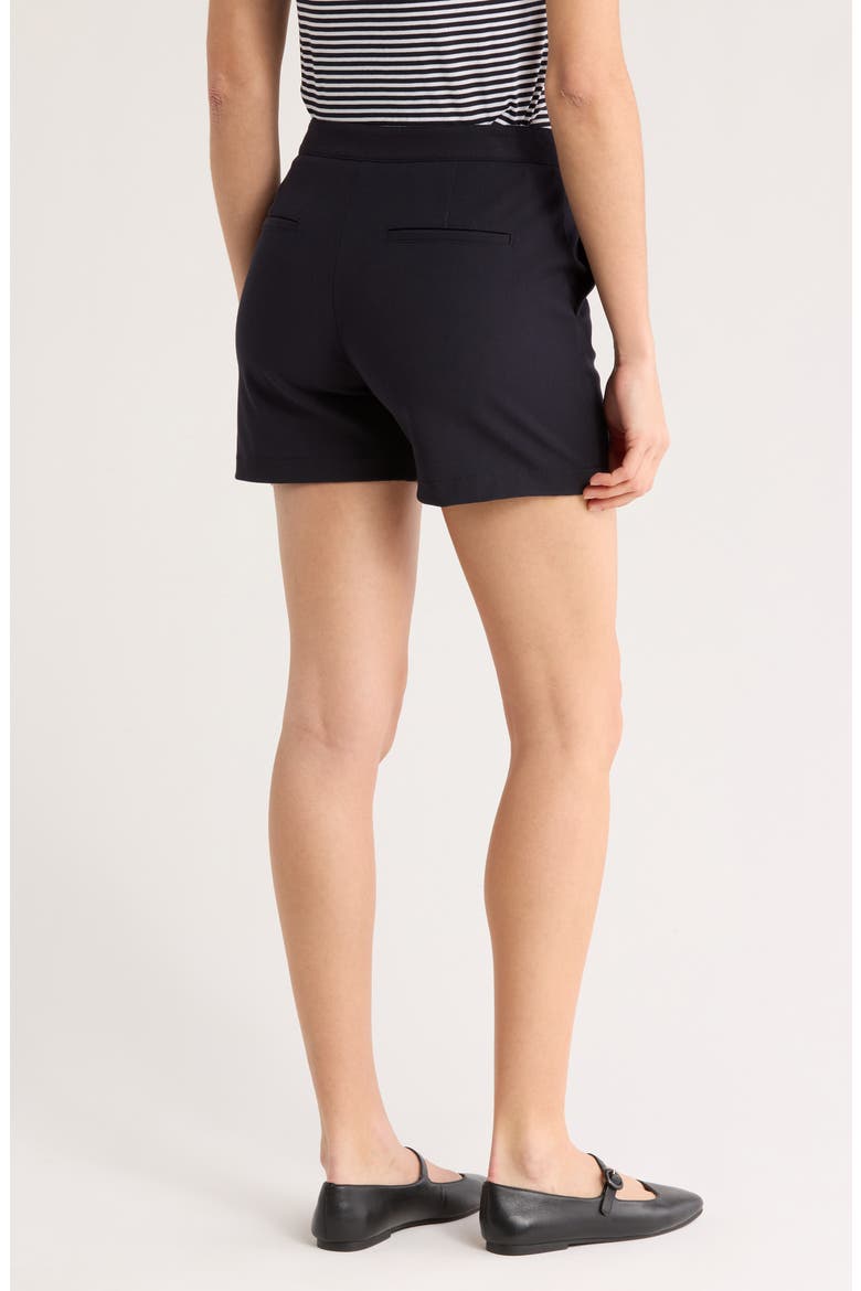 Waist Tab Cotton Blend Shorts, Alternate, color, DARK NAVY