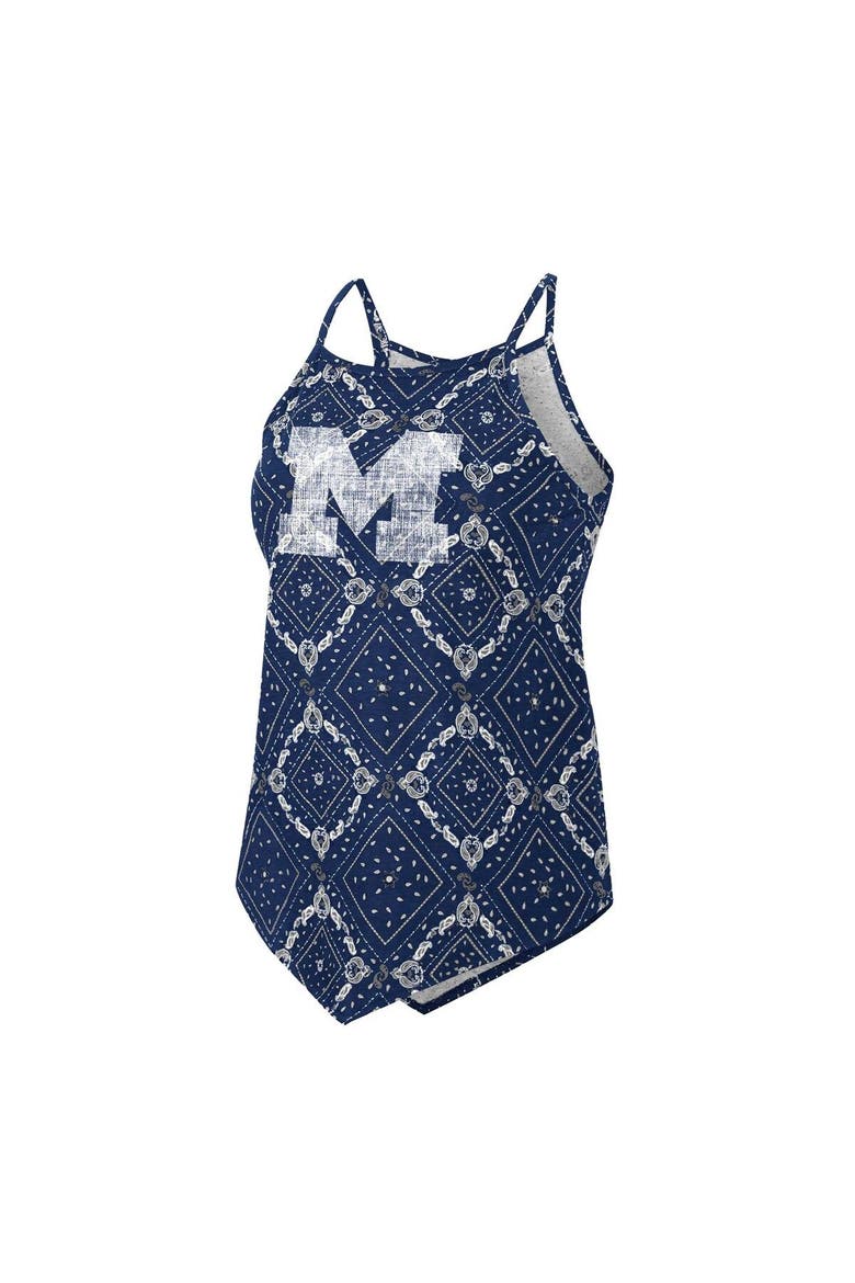 Women's Colosseum x Wrangler Navy Michigan Wolverines Bandana Tank Top, Alternate, color, Navy