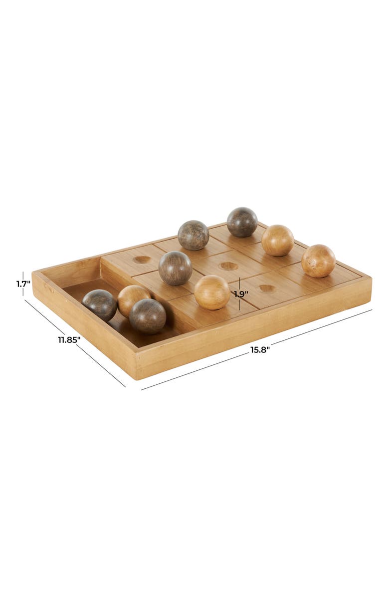 UMA Modern Tic Tac Toe Set, Alternate, color, Brown