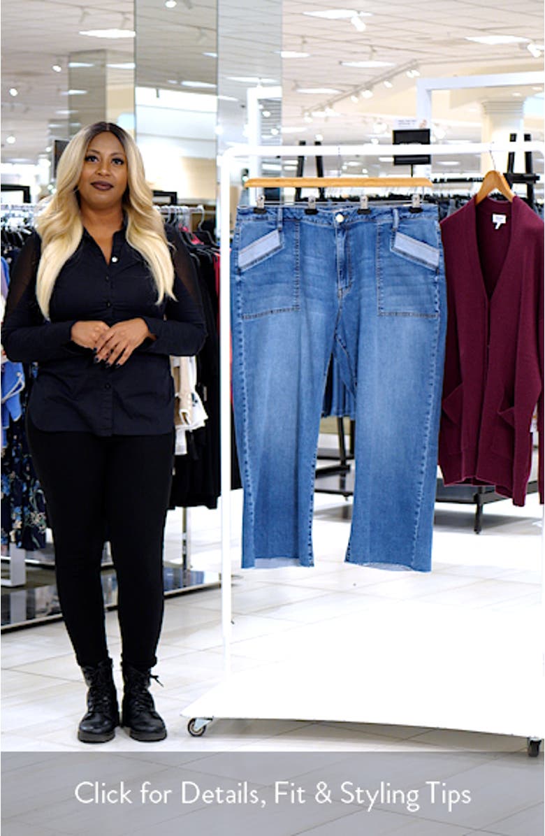 Meg Raw Hem High Waist Ankle Wide Leg Jeans, sales video thumbnail