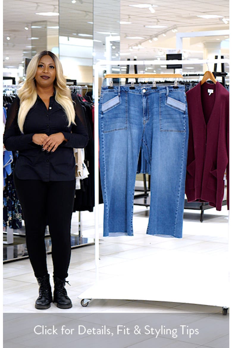 Meg Raw Hem High Waist Ankle Wide Leg Jeans video