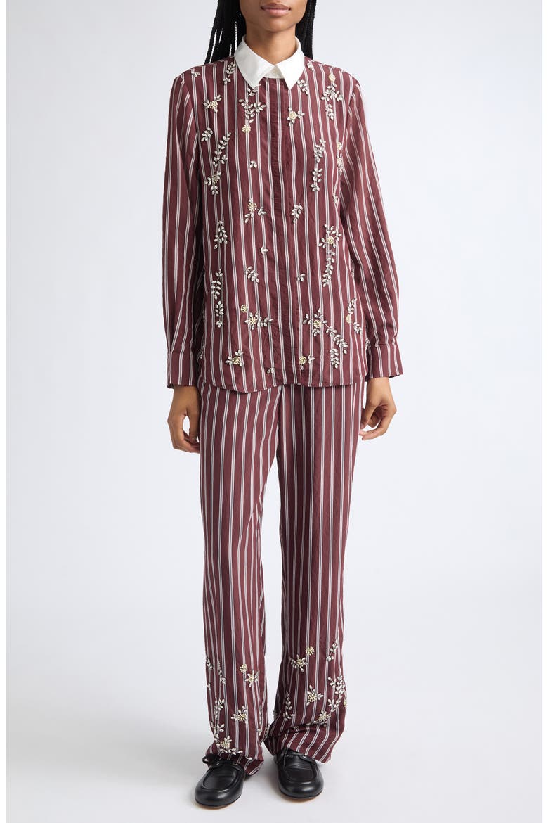 Beaded Boxer Straight Leg Pants, Alternate, color, UNIFORM STRIPES