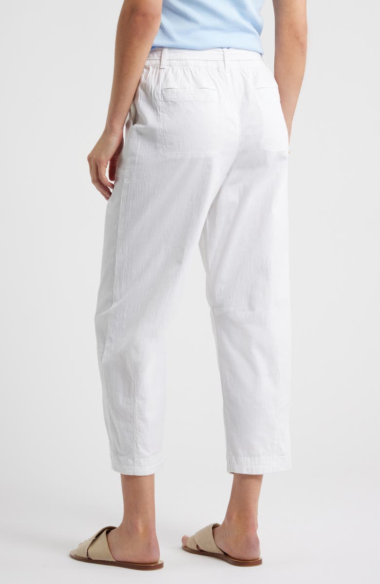 Caslon<sup>®</sup> Tie Waist Tapered Leg Utility Pants, Alternate, color, White