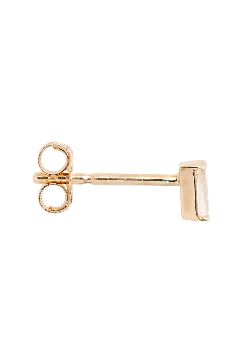 Cléo Tapered Baguette Stud Earring, Alternate, color, YELLOW GOLD