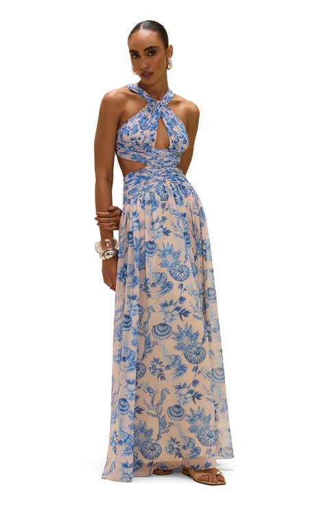 Eden Rock Seashell Cut Out Maxi Dress