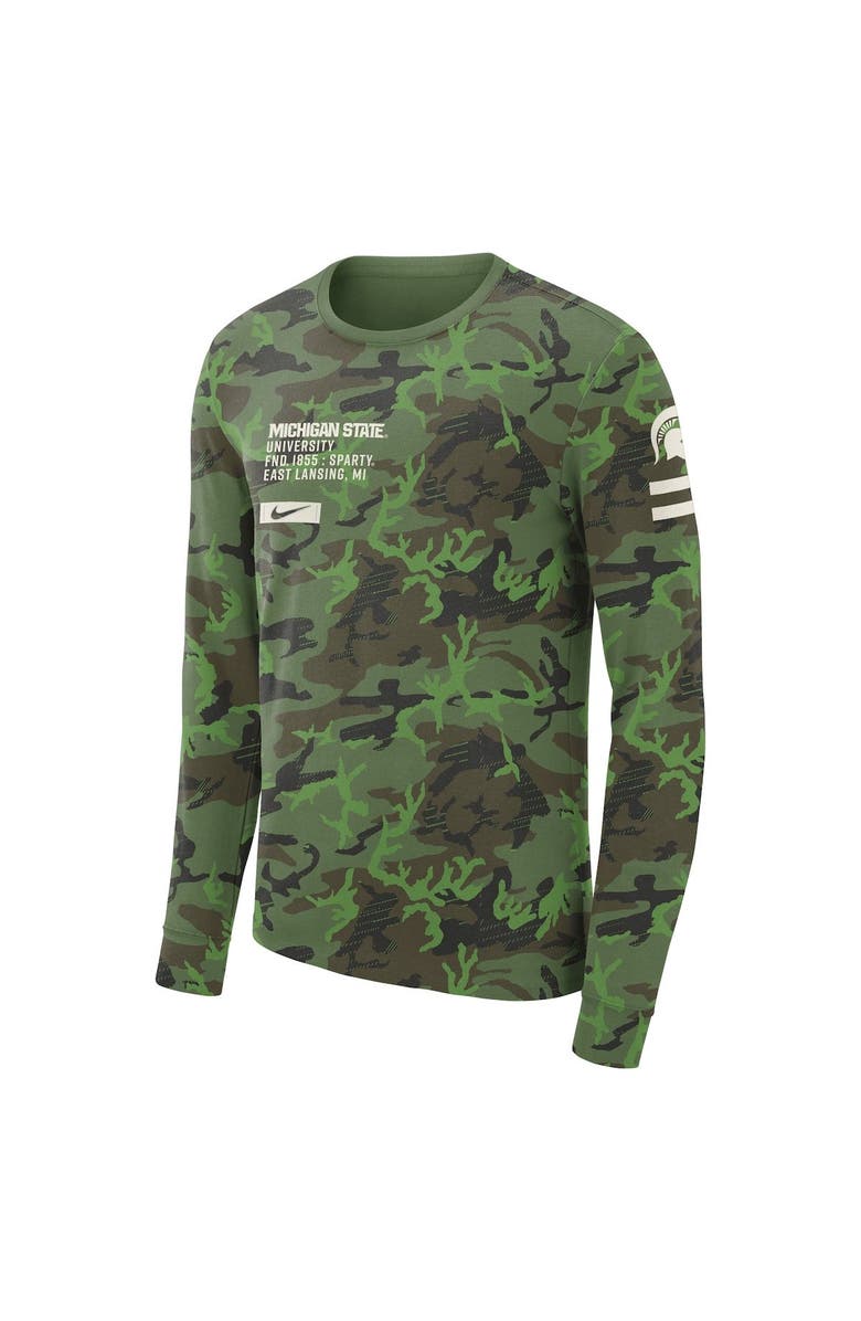 Nike Men's Nike Camo Michigan State Spartans Military Long Sleeve T-Shirt, Alternate, color, Camo