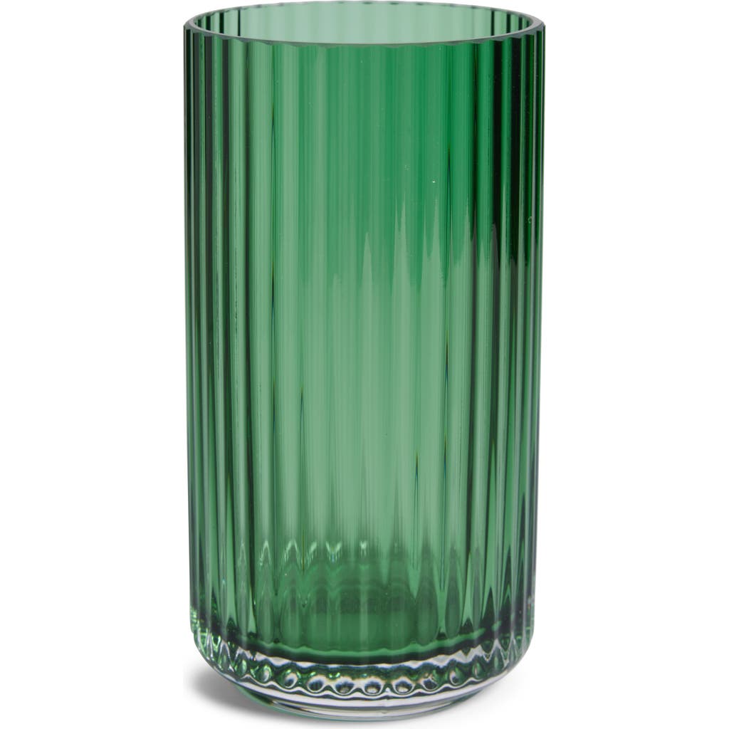 Lyngby Porcelaen 8-Inch Fluted Vase in Green  product