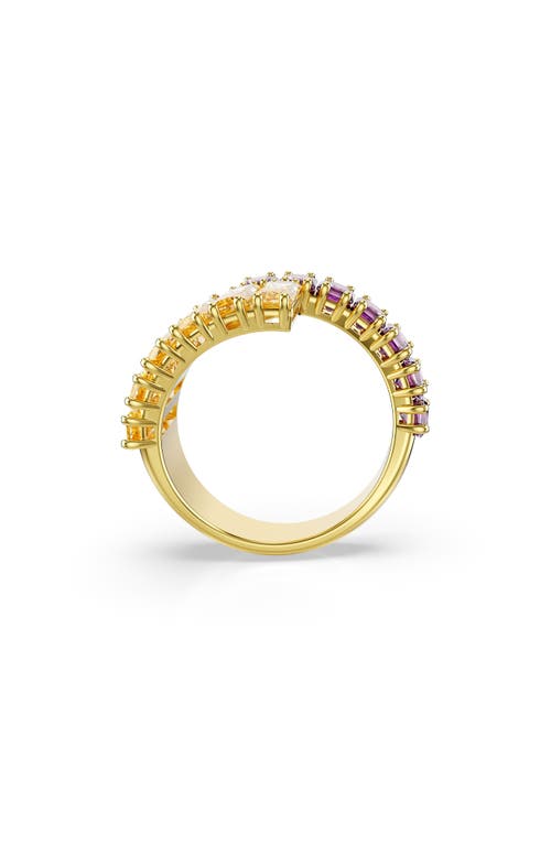 Swarovski Matrix Bypass Ring In Gold