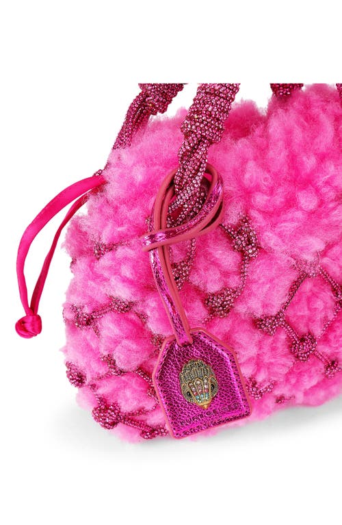 Kurt Geiger London Small Crystal Macramé Bag In Pink