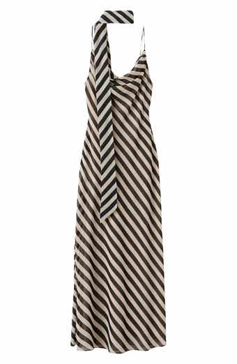 Stripe Slipdress & Scarf