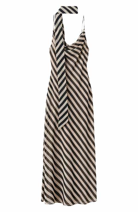 Stripe Slipdress & Scarf