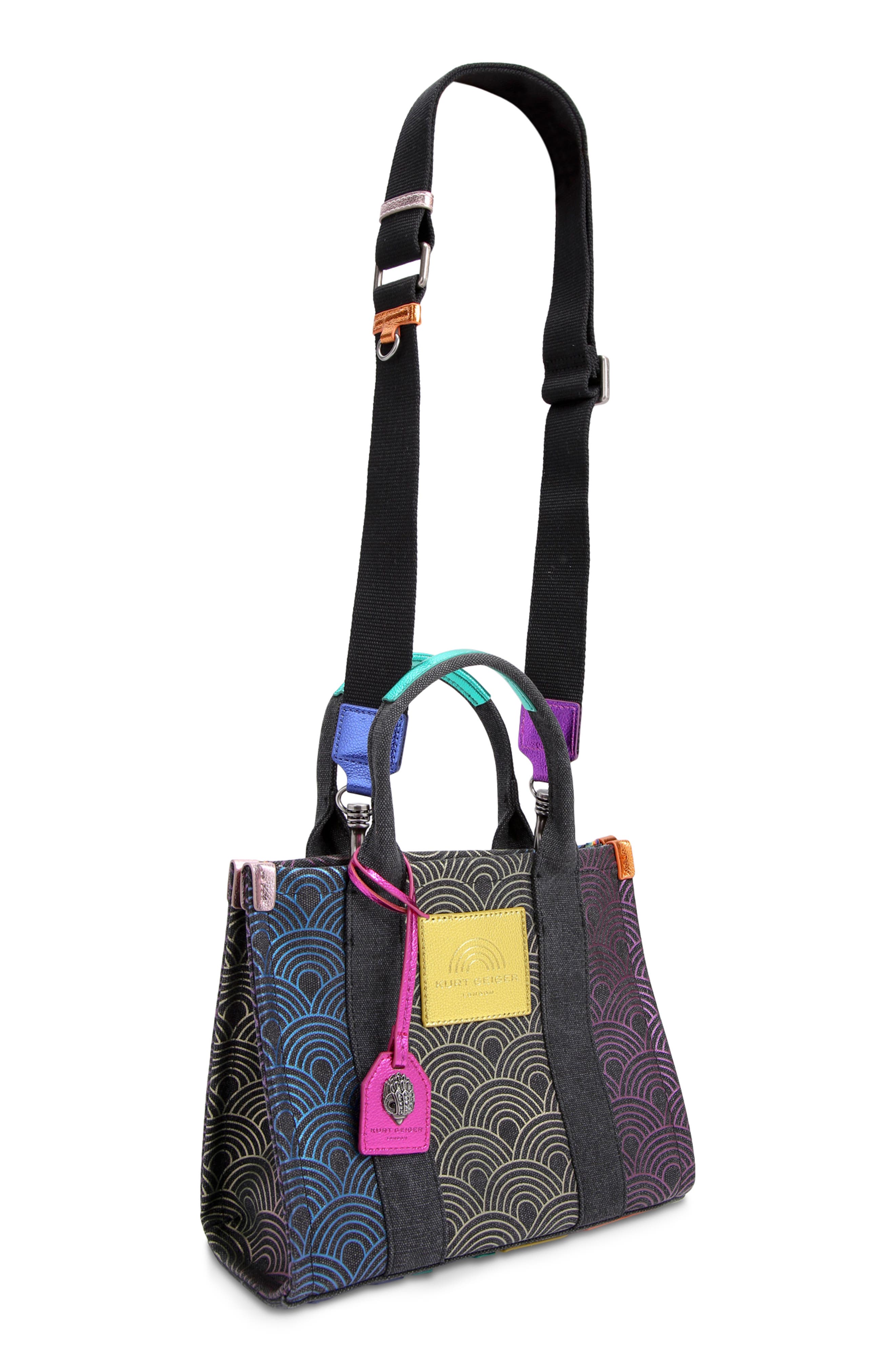 Kurt Geiger London Mini Southbank Tote, Alternate, color, Charcoal