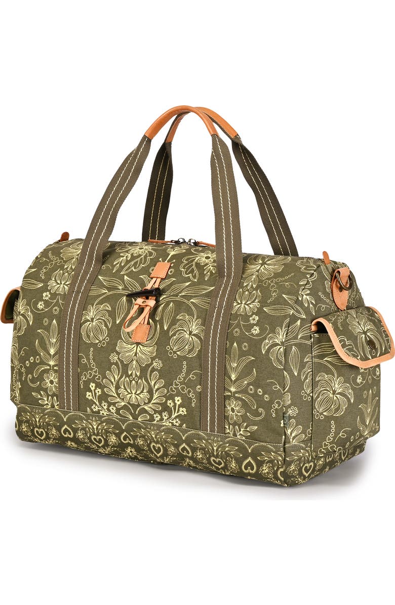 TSD Brand Valley and Sky Lightweight Travel Weekender, Alternate, color, Olive Cream