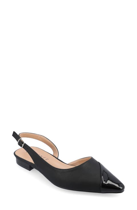 Daphnne Cap Toe Slingback Flat (Women)