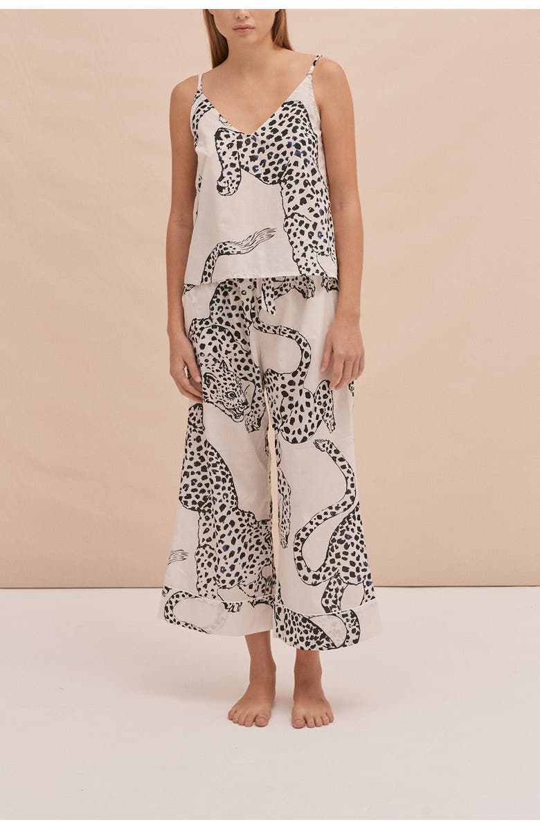 Desmond & Dempsey Cami & Wide Leg Set, Main, color, Jag Cream