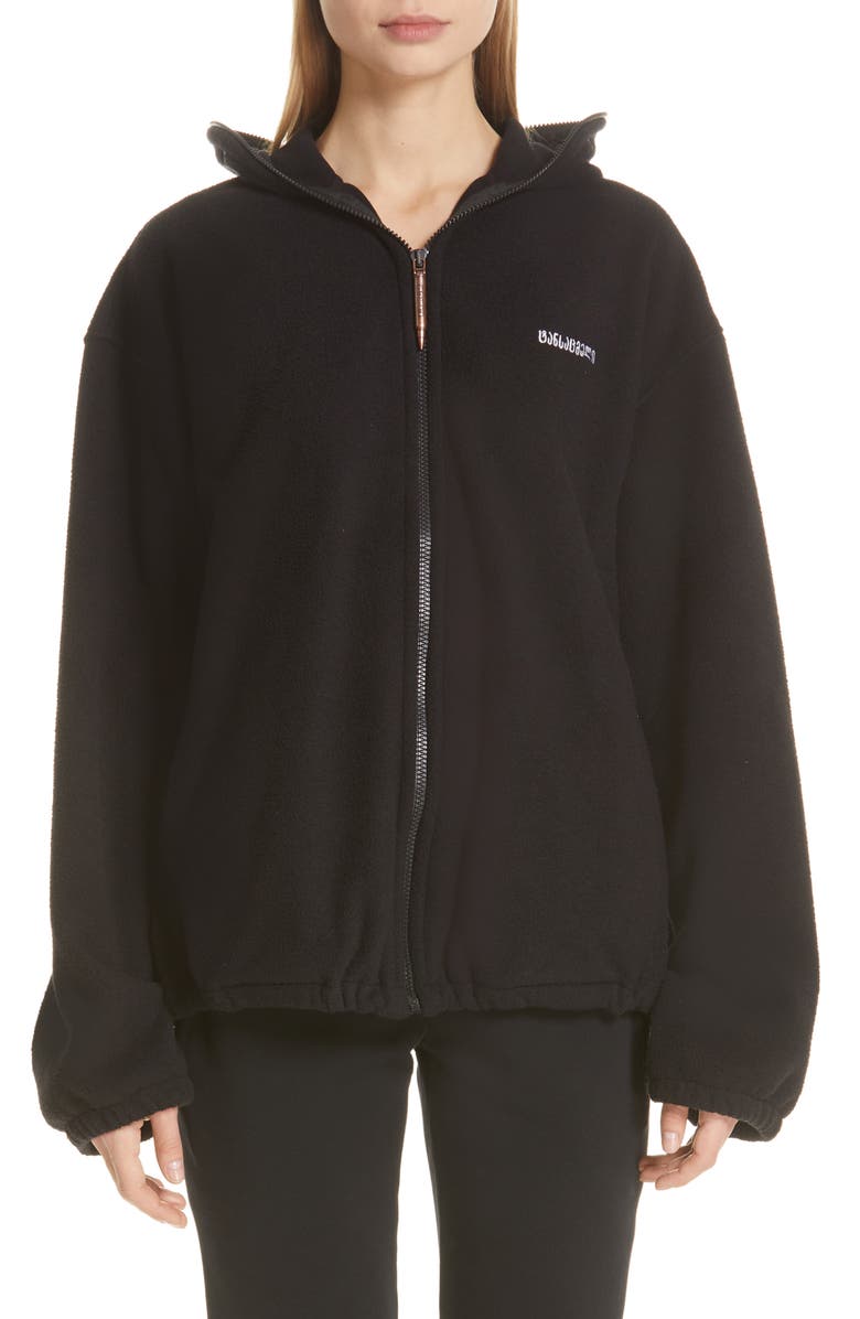 VETEMENTS Zip Fleece Mask Jacket, Main, color, 