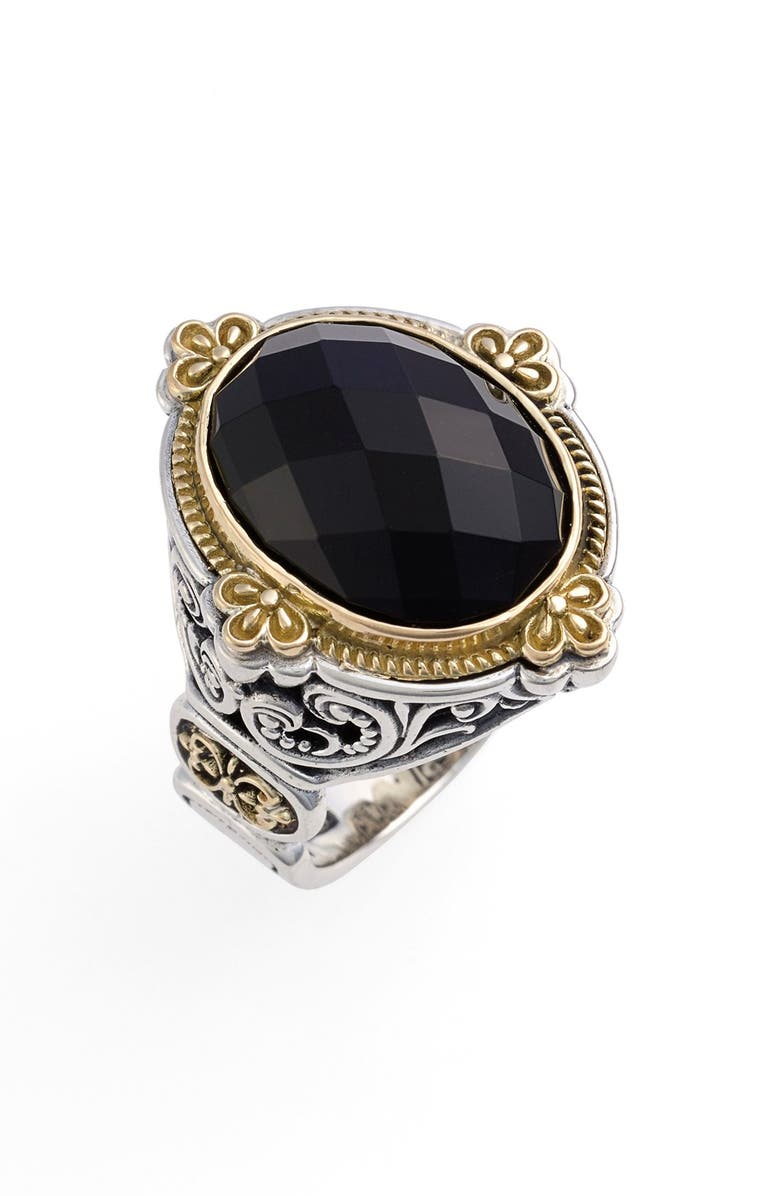 Konstantino 'Nykta' Faceted Stone Ring, Main, color,