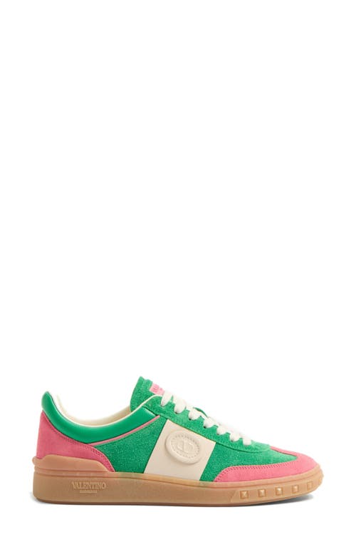 Valentino Upvillage Low Top Sneakers In Green/pink