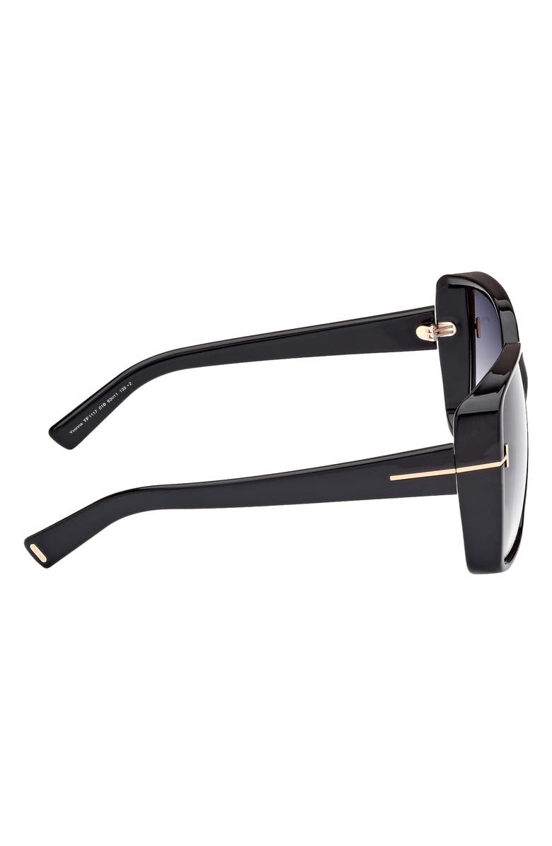 TOM FORD Yvonne 63mm Oversize Gradient Butterfly Sunglasses, Alternate, color, 
