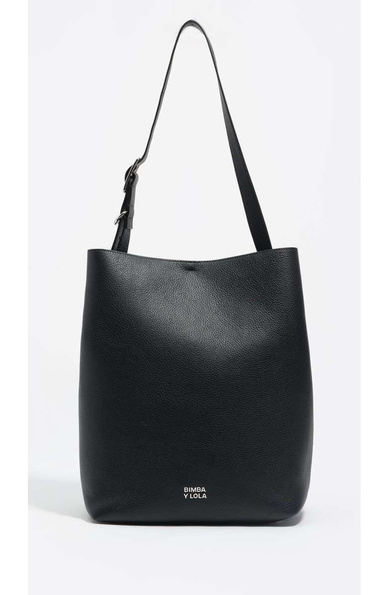 Bimba y Lola High Leather Carlino Bag, Main, color, Black