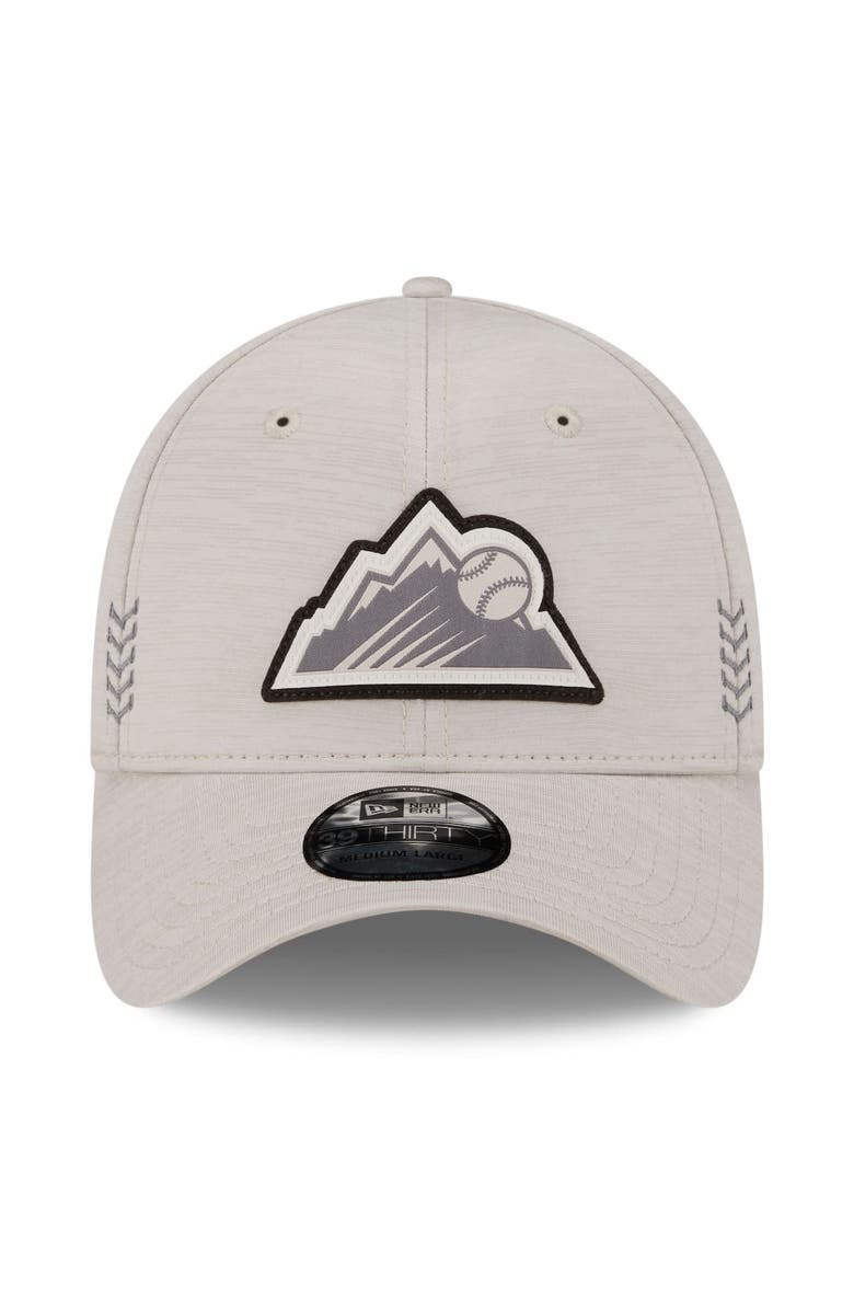 New Era Men's New Era  Cream Colorado Rockies 2024 Clubhouse 39THIRTY Flex Fit Hat, Alternate, color, 