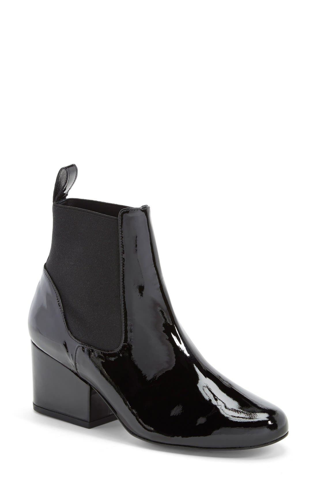 'Moon' Chelsea Boot, Main, color, BLACK PATENT
