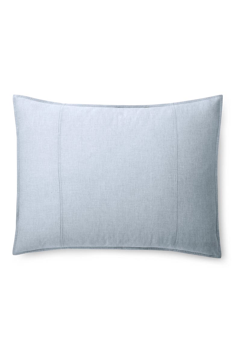Graydon Mélange Cotton Pillow Sham, Main, color, CHAMBRAY