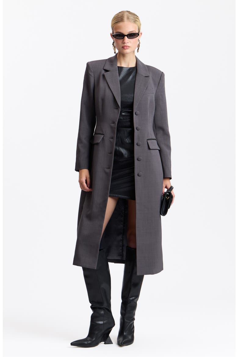 Hourglass Maxi Coat, Alternate, color, CHARCOAL GREY
