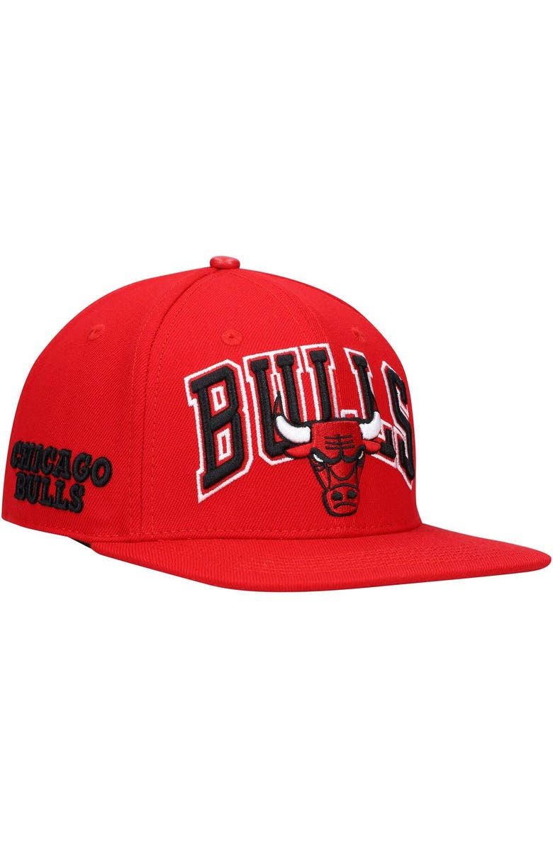 PRO STANDARD Men's Pro Standard Red Chicago Bulls Wordmark Logo Snapback Hat, Main, color, 