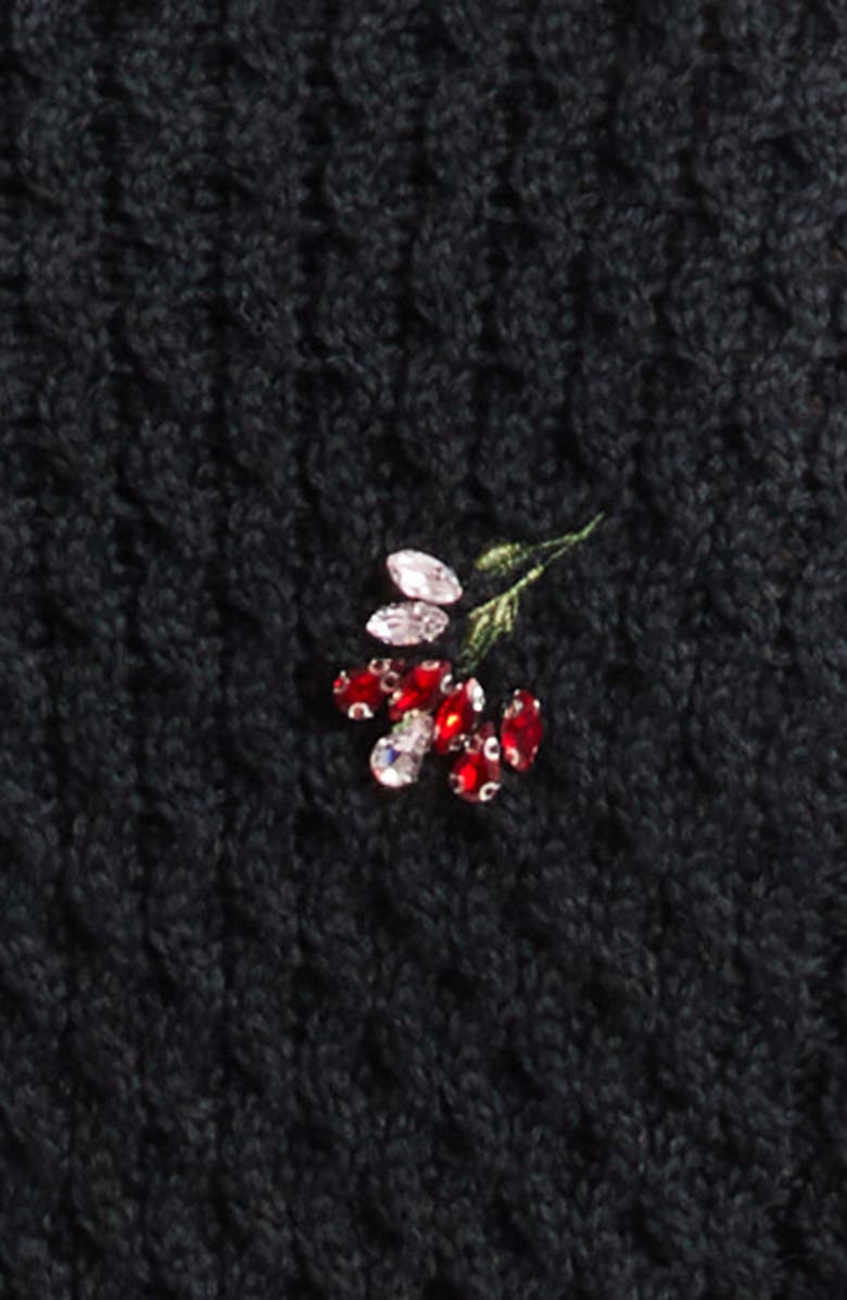 Cinq à Sept Rasa Beaded Cardigan, Alternate, color, Black