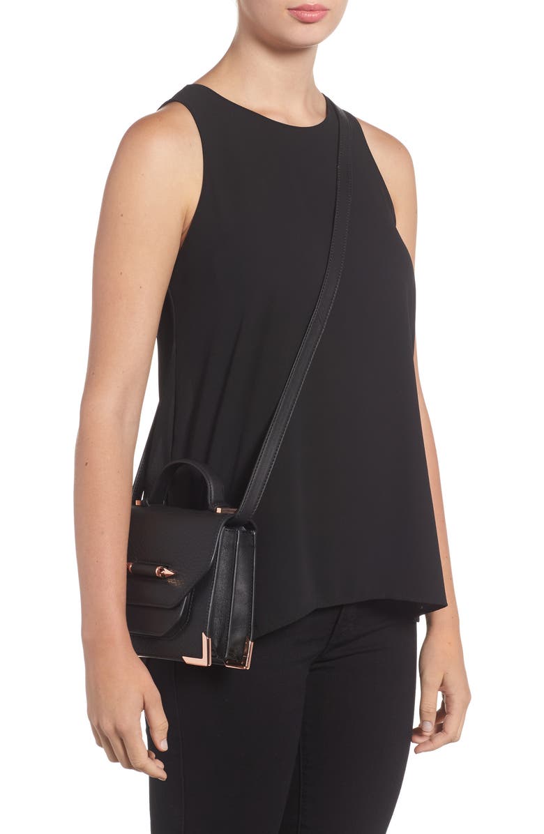 Mackage Mini Rubie Leather Shoulder Bag, Alternate, color,