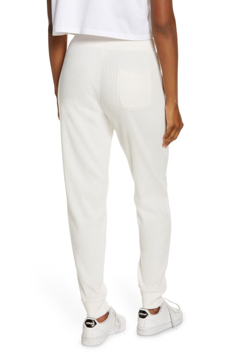Muse High Waist Rib Joggers, Alternate, color, IVORY