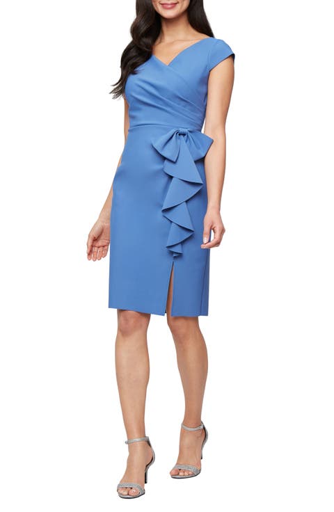 Contour Collection Ruffle Sheath Cocktail Dress