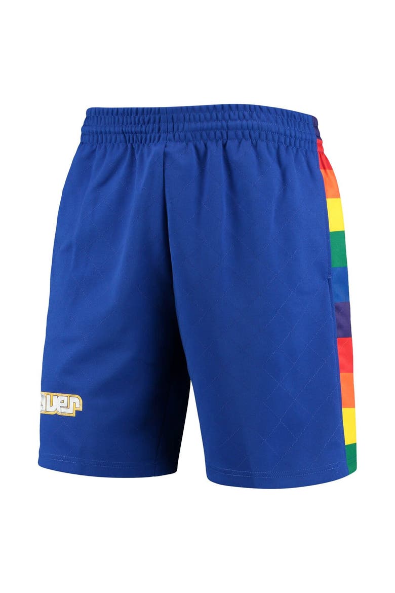 Men's Mitchell & Ness Blue Denver Nuggets 1991 Hardwood Classics 75th Anniversary Swingman Shorts, Alternate, color, Blue