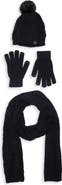 Nanette Lepore 3-Piece Cable Stitch Scarf, Beanie & Gloves Set