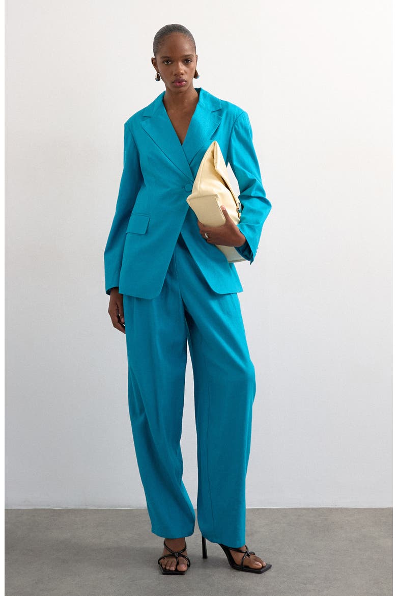 Occasion Barrel Pants, Alternate, color, TURQUOISE