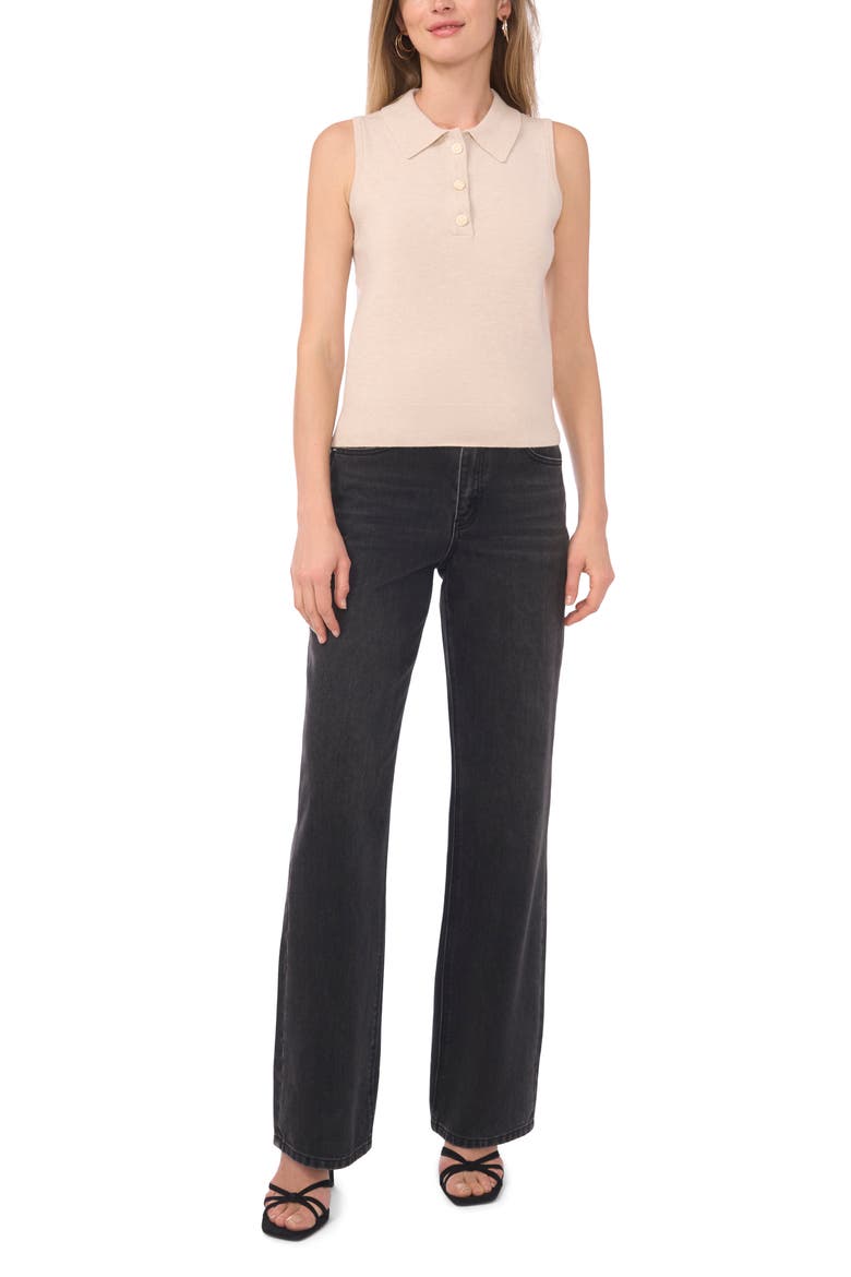 Sleeveless Polo, Alternate, color, MUTED TAUPE